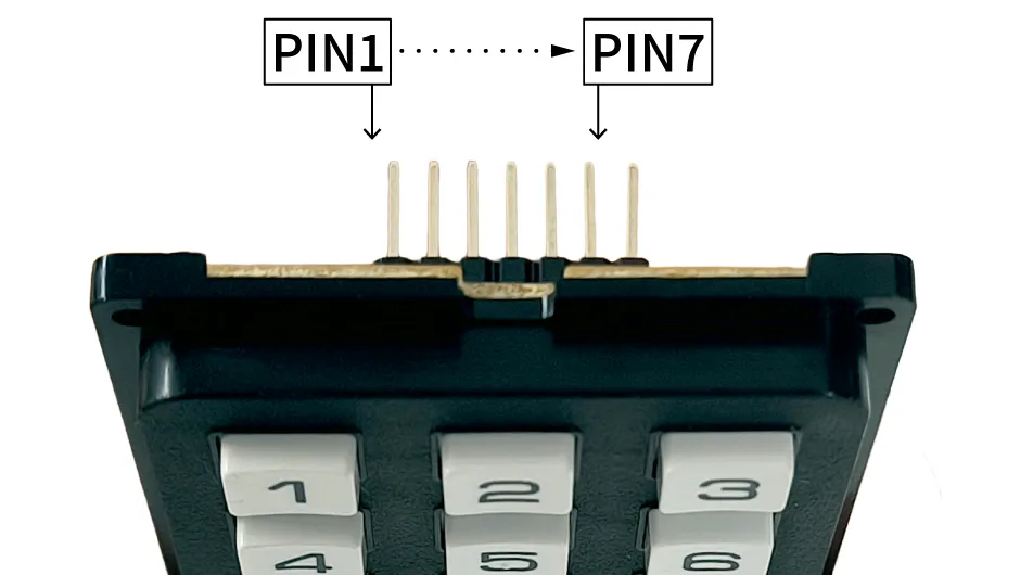 PINヘッダーPIN1,PIN7位置