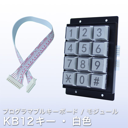 プログラマブルキーボード KB12キー・白色